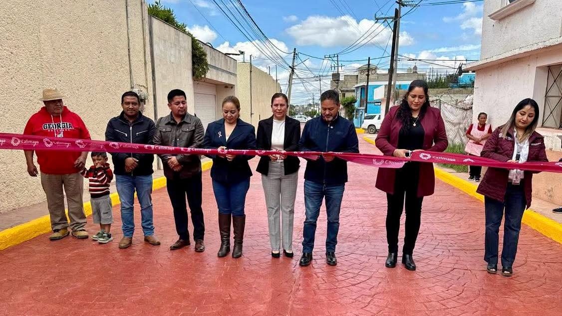 Omar Sánchez  entrega obras viales y fortalece la infraestructura de Calimaya