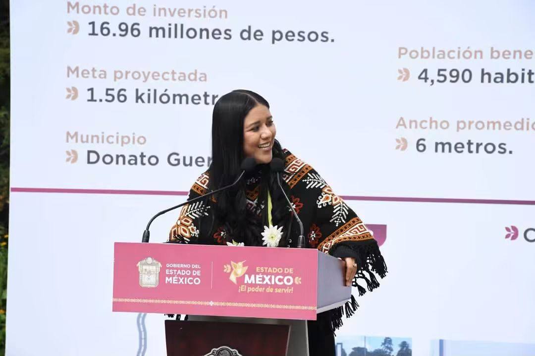 Carmen Albarrán agradece a Delfina Gómez entrega del camino a San Francisco y mejora conectividad en Donato Guerra