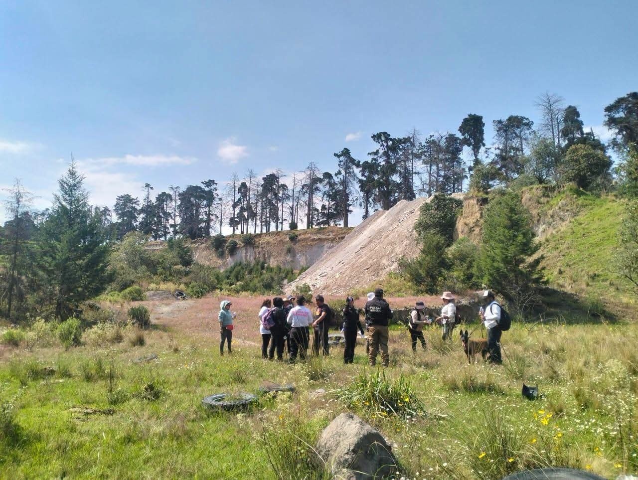 Calimaya refuerza las acciones de búsqueda de personas desaparecidas con operativo en la mina la palma