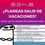 Gobierno de Lerma emite recomendaciones de seguridad para la temporada de vacaciones