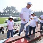 Como hace 31 años Juan Maccise en la restauración del mural de Leopoldo Flores