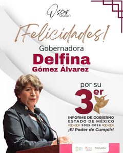 Óscar Galán felicita a Delfina Gómez y destaca respaldo para Almoloya del Río
